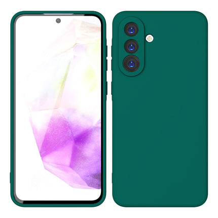 Kapa Matte Protective Lens Flexible Back Cover for Samsung Galaxy A36 | Slim Silicone with Soft Lining Shockproof Full Body Bumper Case (Green)