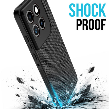 Kapa Soft Full Fabric Protective Back Case Cover for Moto Edge 70 | Shockproof Slim Hard Anti Slip Back Case (Black)