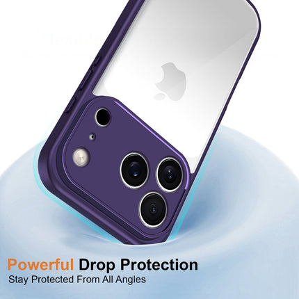 Kapa Hawkeye Clear Slim Tough Back Cover for Apple iPhone 17 Pro | Camera Lens Protector Anti Yellow Shockproof Clear Hybrid Case Cover (Purple)