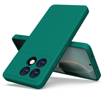 Kapa Matte Protective Lens Flexible Back Cover for Poco X6 PRO | Slim Silicone with Soft Lining Shockproof Full Body Bumper Case (Green) - Mobizang