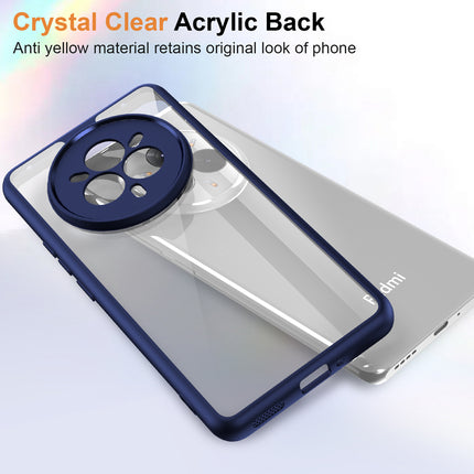 Kapa Hawkeye Clear Back Cover for Realme 14 Pro 5G | Camera Lens Protector Shockproof Slim Clear Case Cover (Blue Sides)