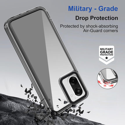 Kapa Warrior Acrylic Clear Back Cover For OnePlus Nord CE 5 | Slim Shockproof [Military Grade Protection] Hybrid Bumper Case (Grey Sides) - Mobizang
