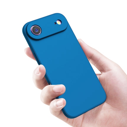 Kapa Matte Protective Lens Flexible Back Cover for Apple iPhone 17 Air | Slim Silicone with Soft Lining Shockproof Full Body Bumper Case (Blue)