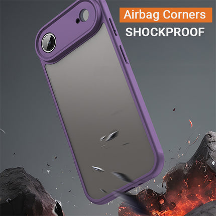 Kapa Shield Frosted Acrylic Back Cover for Apple iPhone 17 Air| Hard Slim Inbuilt Camera Lens Cover Protection Shock Proof Case (Purple Sides)