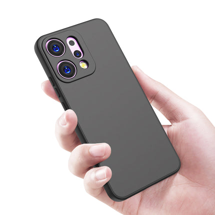 Kapa Matte Protective Lens Flexible Back Cover for Oppo Reno 14 5G | Slim Silicone with Soft Lining Shockproof Full Body Bumper Case (Black) - Mobizang