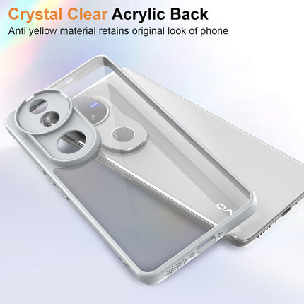 Kapa Hawkeye Clear Back Cover for Vivo V50 5G | Camera Lens Protector Shockproof Slim Clear Case Cover (Grey Sides) - Mobizang