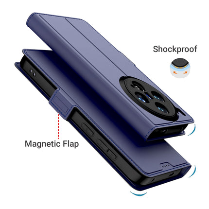 Kapa Noble Slim Magnetic Leather Flip Case Cover for Vivo X300 5G | Card Holder Stand Flip Wallet Case (Blue)