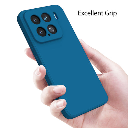 Kapa Matte Protective Lens Flexible Back Cover for Xiaomi 15 5G | Slim Silicone with Soft Lining Shockproof Full Body Bumper Case (Blue)