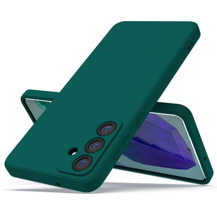 Kapa Matte Protective Lens Flexible Back Cover for Samsung Galaxy M55 / F55 | Slim Silicone with Soft Lining Shockproof Full Body Bumper Case (Green)