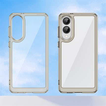 Kapa Unicorn Acrylic Clear Back Cover For Samsung Galaxy S25 Edge | Slim Shockproof [Military Grade Protection] Hybrid Bumper Case (Grey Sides)
