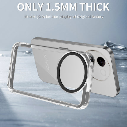 Kapa Warrior Acrylic Clear Back Cover For Vivo V30E (5G) | Slim Shockproof [Military Grade Protection] Hybrid Bumper Case (Clear Sides)