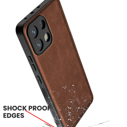 Kapa Tux Leather Back Cover for Oppo K13 5G | Slim Shockproof Camera Protection Bumper Case (Brown)