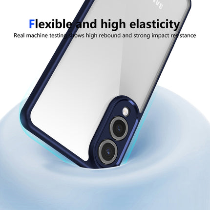 Kapa Hawkeye Clear Slim Tough Back Cover for Samsung Galaxy S25 Edge | Camera Lens Protector Anti Yellow Shockproof Clear Hybrid Case Cover (Blue)