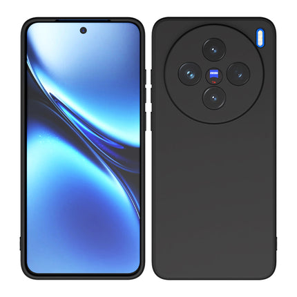 Kapa Matte Protective Lens Flexible Back Cover for Vivo X200 (5G) | Slim Silicone with Soft Lining Shockproof Full Body Bumper Case (Black) - Mobizang