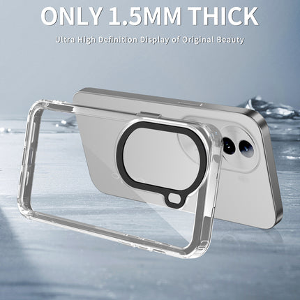 Kapa Warrior Acrylic Clear Back Cover For Oppo Reno 11 pro | Slim Shockproof [Military Grade Protection] Hybrid Bumper Case (Clear Sides)