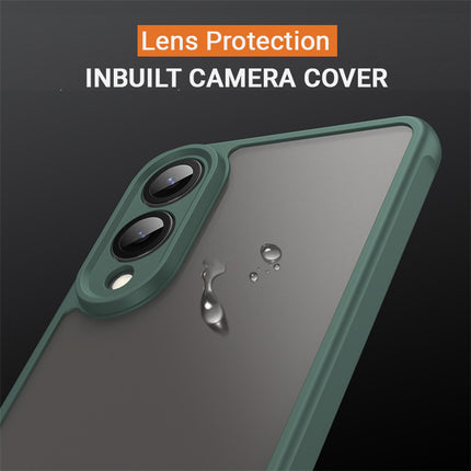 Kapa Shield Frosted Acrylic Back Cover for Samsung Galaxy S25 Edge| Hard Slim Inbuilt Camera Lens Cover Protection Shock Proof Bumper Case (Green)