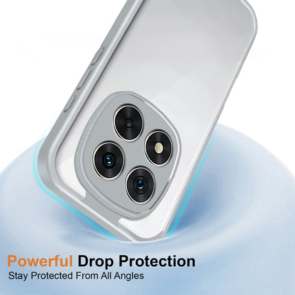 Kapa Hawkeye Clear Slim Tough Back Cover for Redmi Note 15 Pro 5G | Camera Lens Protector Anti Yellow Shockproof Clear Hybrid Case Cover (Grey) - Mobizang