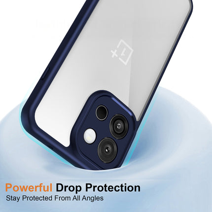 Kapa Hawkeye Clear Slim Tough Back Cover for OnePlus 13S | Camera Lens Protector Anti Yellow Shockproof Clear Hybrid Case Cover (Blue)