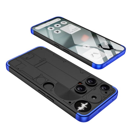 Kapa Double Dip Full 360 Protection Back Case Cover for Nothing Phone 3 5G (Blue,Black)