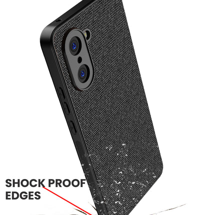 Kapa Soft Full Fabric Protective Back Case Cover for OnePlus Nord CE 5 | Shockproof Slim Hard Anti Slip Back Case (Black) - Mobizang