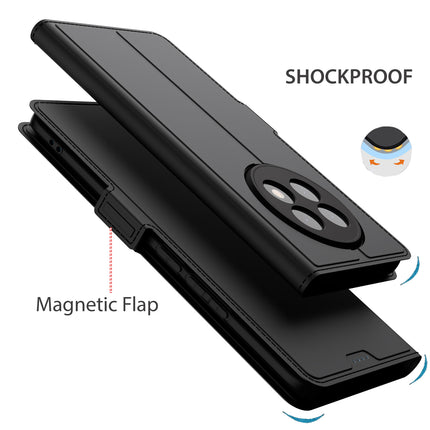 Kapa Noble Slim Magnetic Leather Flip Case Cover for Realme 13 PRO / 13 PRO PLUS | Card Holder Stand Flip Wallet Case (Black) - Mobizang