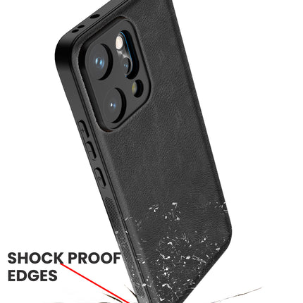 Kapa Tux Leather Back Cover for Oppo Reno 14 PRO 5G | Slim Shockproof Camera Protection Bumper Case (Black)