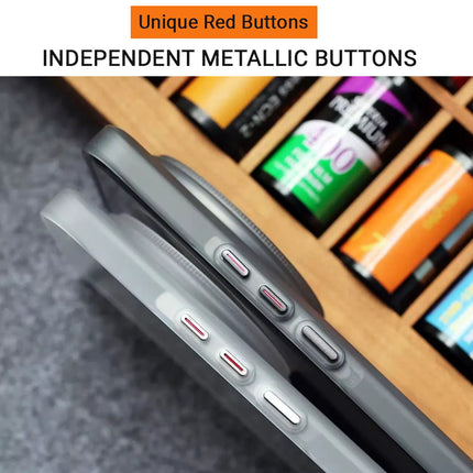 Kapa Wave Magnetic Frosted Grip Back Cover for Xiaomi 15 Ultra | [MagSafe Compatible] Wireless charging, Slim, Metal Buttons Matte Finish Back Case (Grey) - Mobizang