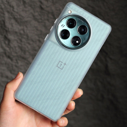 Kapa Wave Frosted Grip Back Cover for OnePlus 12R | Ultra Slim [With Metal Buttons] Matte Finish Back Case (White)