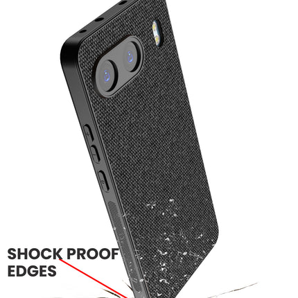 Kapa Soft Full Fabric Protective Back Case Cover for OnePlus Nord 4 | Shockproof Slim Hard Anti Slip Back Case (Black) - Mobizang