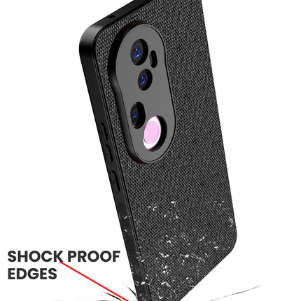 Kapa Soft Full Fabric Protective Back Case Cover for Vivo T4 Ultra 5G | Shockproof Slim Hard Anti Slip Back Case (Black) - Mobizang