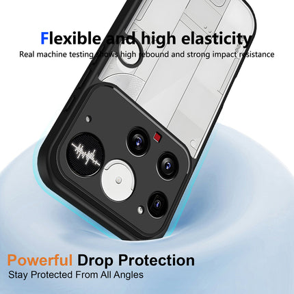 Kapa Hawkeye Clear Slim Tough Back Cover for Nothing Phone 3 5G | Camera Lens Protector Anti Yellow Shockproof Clear Hybrid Case Cover (Black Sides)