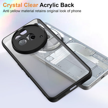 Kapa Hawkeye Clear Back Cover for Nothing Phone 3A Pro | Camera Lens Protector Shockproof Slim Clear Case Cover (Black Sides) - Mobizang