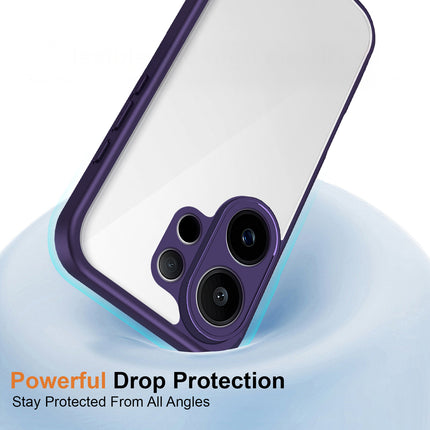 Kapa Hawkeye Clear Slim Tough Back Cover for Vivo V60 / V60e / Vivo T4 Pro 5G | Camera Lens Protector Anti Yellow Shockproof Clear Hybrid Case Cover (Purple Sides) - Mobizang