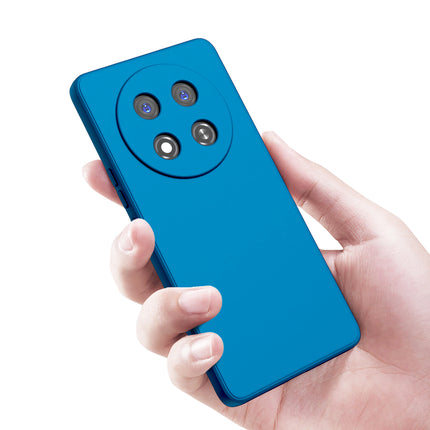 Kapa Matte Protective Lens Flexible Back Cover for Honor X9C 5G | Slim Silicone with Soft Lining Shockproof Full Body Bumper Case (Blue)