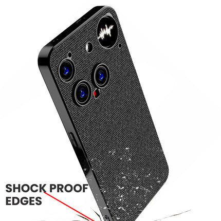 Kapa Soft Full Fabric Protective Back Case Cover for Nothing Phone 3 5G | Shockproof Slim Hard Anti Slip Back Case (Black)