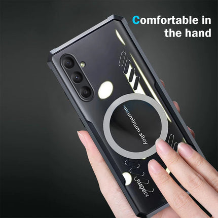 Kapa Magnetic Heat Dissipation Gaming Back Cover For Samsung Galaxy A34 | Slim Shockproof Bumper Case (Black)