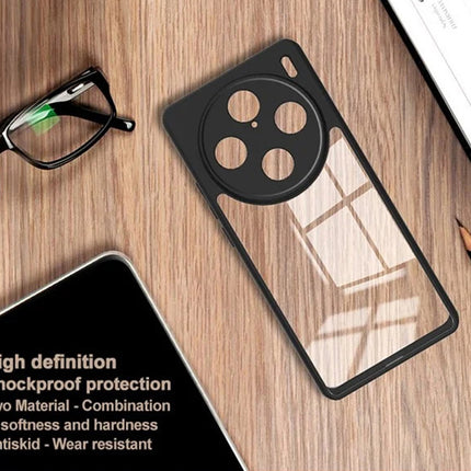 Kapa Hawkeye Clear Back Cover for Vivo X100 Pro (5G) | Camera Lens Protector Shockproof Slim Clear Case Cover (Black Sides)