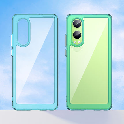 Kapa Unicorn Acrylic Clear Back Cover For OnePlus Nord CE 4 Lite | Slim Shockproof [Military Grade Protection] Hybrid Bumper Case (Blue Sides)