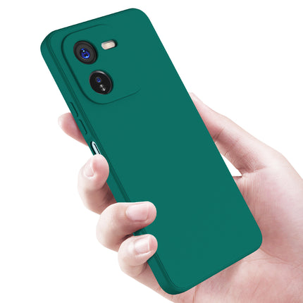 Kapa Matte Protective Lens Flexible Back Cover for IQOO Z9X | Slim Silicone with Soft Lining Shockproof Full Body Bumper Case (Green) - Mobizang