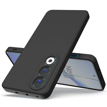 Kapa Matte Protective Lens Flexible Back Cover for OnePlus Nord CE 4 | Slim Silicone with Soft Lining Shockproof Full Body Bumper Case (Black)