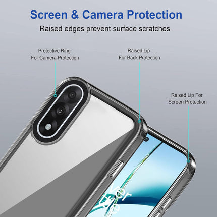 Kapa Warrior Acrylic Clear Back Cover For OnePlus Nord 5 | Slim Shockproof [Military Grade Protection] Hybrid Bumper Case (Grey Sides) - Mobizang