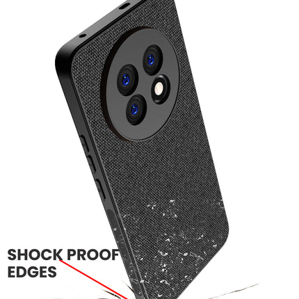 Kapa Soft Full Fabric Protective Back Case Cover for Realme 13 PRO / 13 PRO PLUS | Shockproof Slim Hard Anti Slip Back Case (Black)
