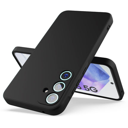Kapa Matte Protective Lens Flexible Back Cover for Samsung Galaxy A35 (5G) | Slim Silicone with Soft Lining Shockproof Full Body Bumper Case (Black)