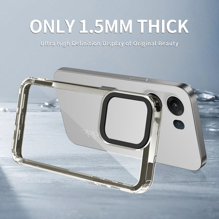 Kapa Warrior Acrylic Clear Back Cover For Oppo Reno 13 Pro 5G | Slim Shockproof [Military Grade Protection] Hybrid Bumper Case (Grey Sides)