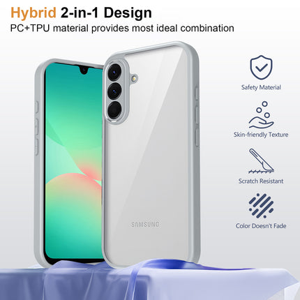 Kapa Hawkeye Clear Slim Tough Back Cover for Samsung Galaxy M36 / F36 5G | Camera Lens Protector Anti Yellow Shockproof Clear Hybrid Case Cover (Grey Sides)