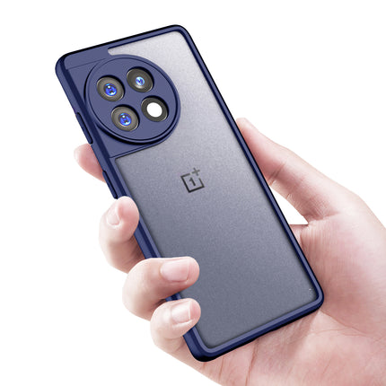 Kapa Hawkeye Clear Back Cover for OnePlus 13R | Camera Lens Protector Shockproof Slim Clear Case Cover (Blue Sides) - Mobizang