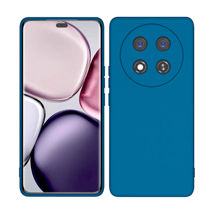 Kapa Matte Protective Lens Flexible Back Cover for Honor X9C 5G | Slim Silicone with Soft Lining Shockproof Full Body Bumper Case (Blue)