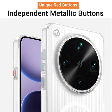 Kapa Wave Magnetic Frosted Grip Back Cover for Oppo Find X8 Pro | [MagSafe Compatible] Wireless charging, Slim, Metal Buttons Matte Finish Back Case (White) - Mobizang