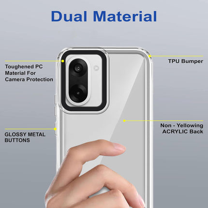 Kapa Warrior Acrylic Clear Back Cover For OnePlus Nord CE 5 | Slim Shockproof [Military Grade Protection] Hybrid Bumper Case (Clear Sides) - Mobizang