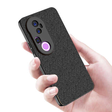 Kapa Soft Full Fabric Protective Back Case Cover for Vivo T4 Ultra 5G | Shockproof Slim Hard Anti Slip Back Case (Black) - Mobizang